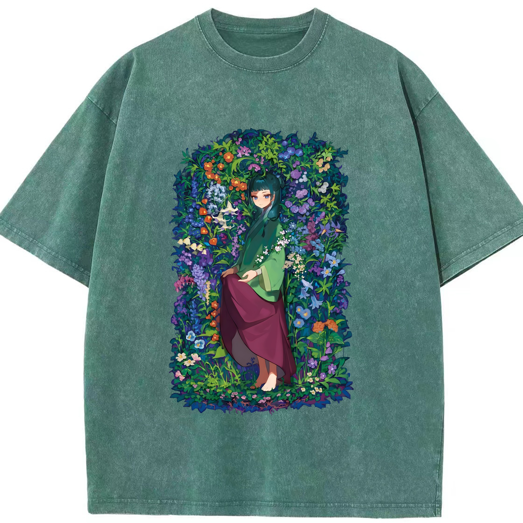 （画像用） 薬屋のひとりごと The Apothecary Diaries 綿100% ヴィンテージ風 半袖Tシャツ（フロントプリント）